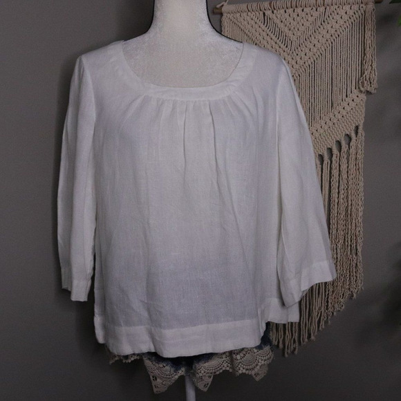 Hot Cotton | 100% Linen Unstructured Blouse - Picture 2 of 6